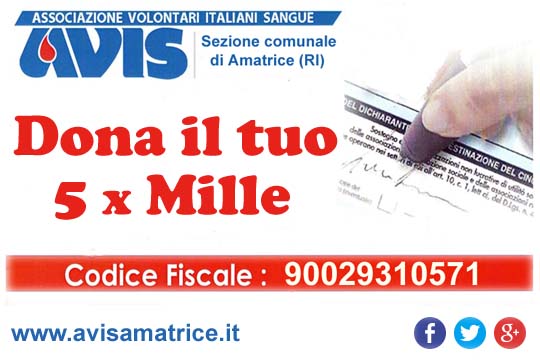 Scelta per la destinazione del 5 per mille