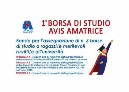 Borsa di Studio Avis Amatrice