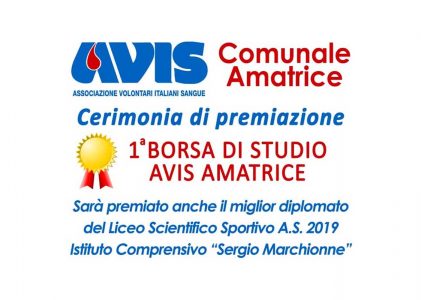 Premiazione I Borsa di Studio Avis Amatrice