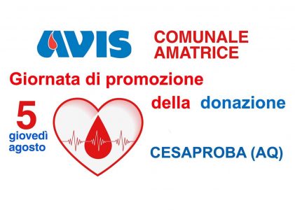 Promozione donazione a Cesabroba (AQ)