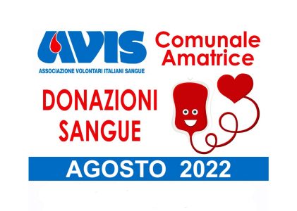 Donazioni agosto 2022